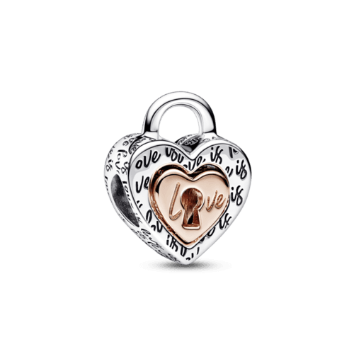 투톤 패들락 스피리터블 하트 참"Love is love\"