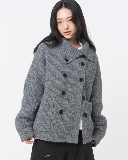 Double button bold knit GREY