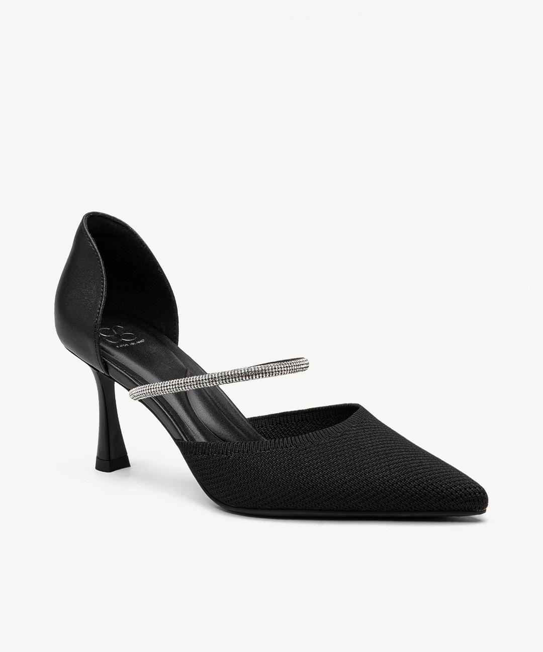 Elegant Sparkle Pointed Toe Heeled Pumps