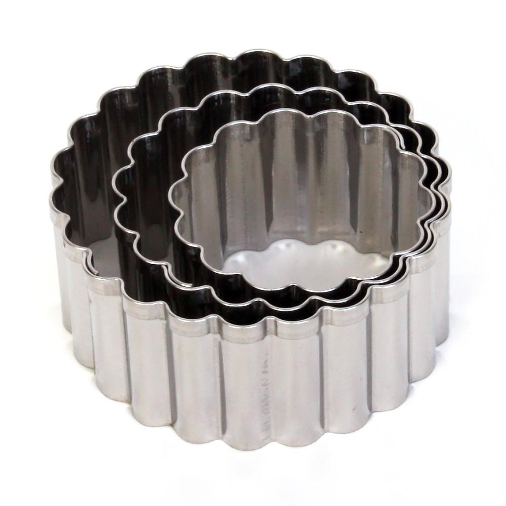 구떼 낮은쿠키커터 (주름링 3종) 스텐 쿠키틀 /베이킹 도구