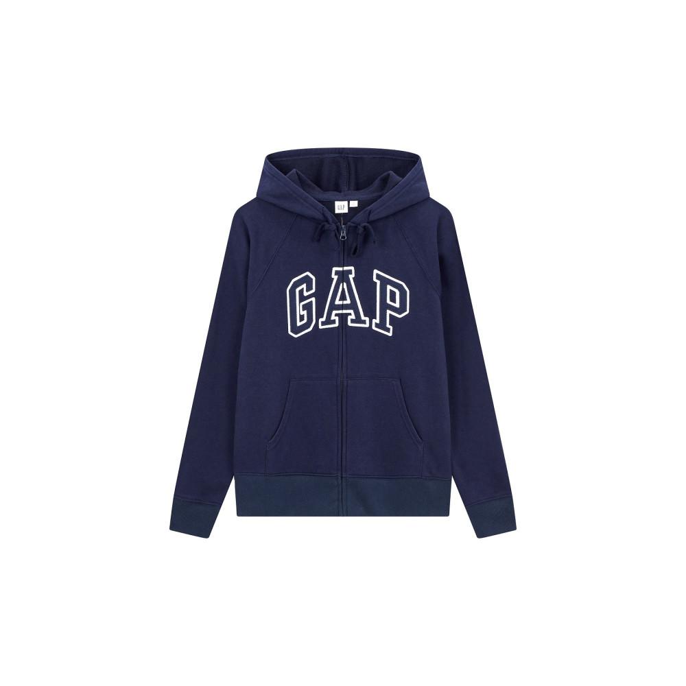 [GAP Adults] [여성] 헤리티지 로고 래글런 후드 집업_네이비 5123327001