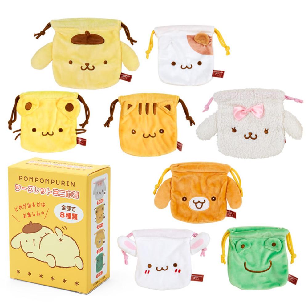 산리오 폼폼푸린 엉덩이 푸리푸리 푸린 디자인 시리즈 시크릿 미니 조리개 파우치