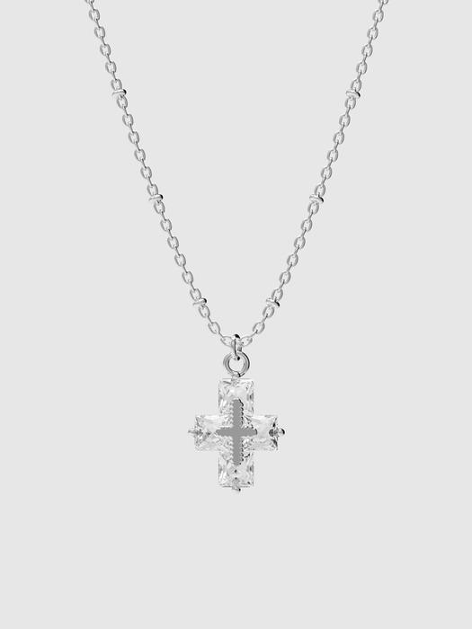 Cross cubic necklace
