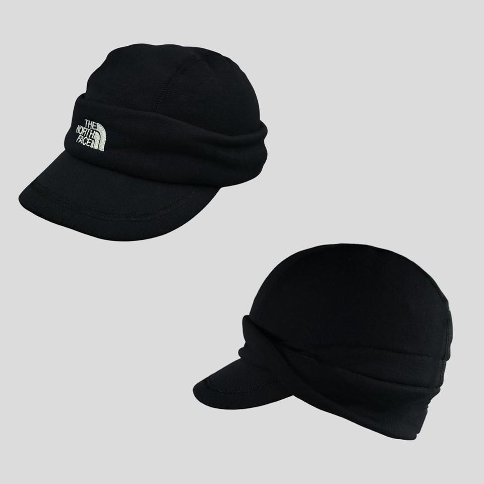 노스페이스 블랙 화이트 로고 이너플리스 나일론블렌드 윈터캡 방한모자 58-60