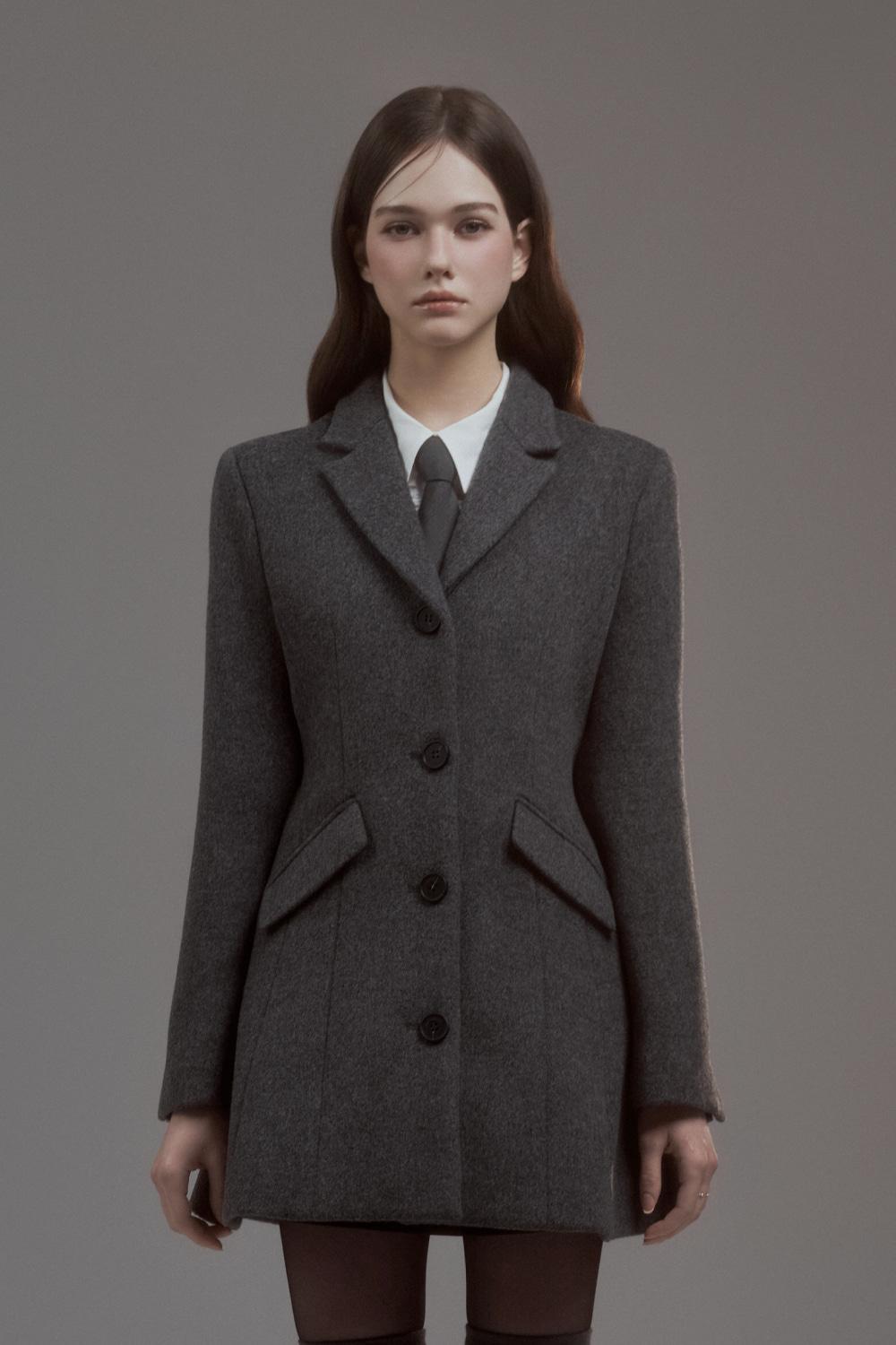 Emma String Coat - Grey