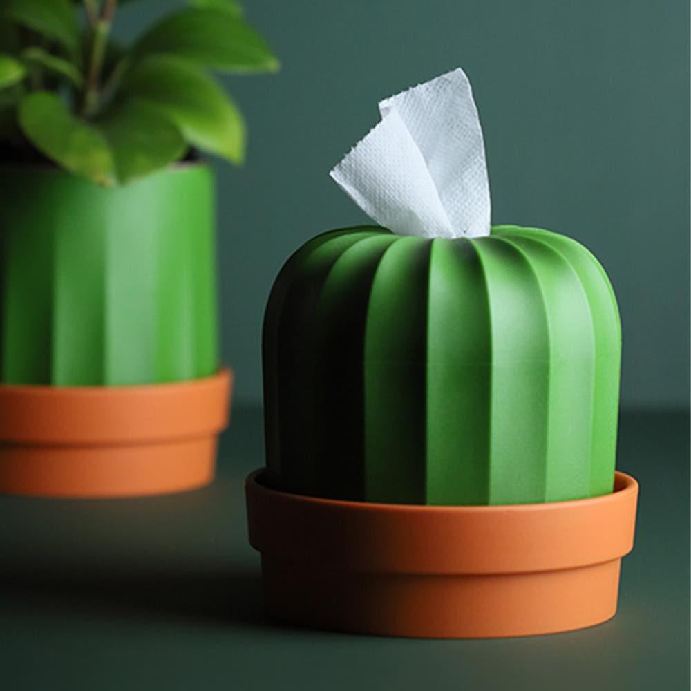 퀄리디자인 선인장 두루마리 휴지케이스 티슈 냅킨케이스