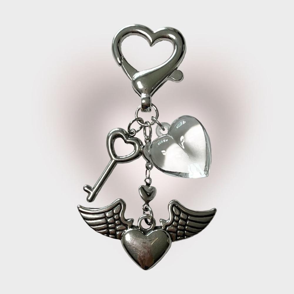 1.cupid / 써지컬키링 하트 키치 유니크 러블리 천사 열쇠 백참 에어팟키링 스트릿