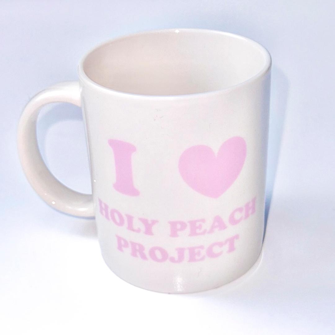 아이 러브 홀리피치프로젝트 하트 호피 핑크 머그잔