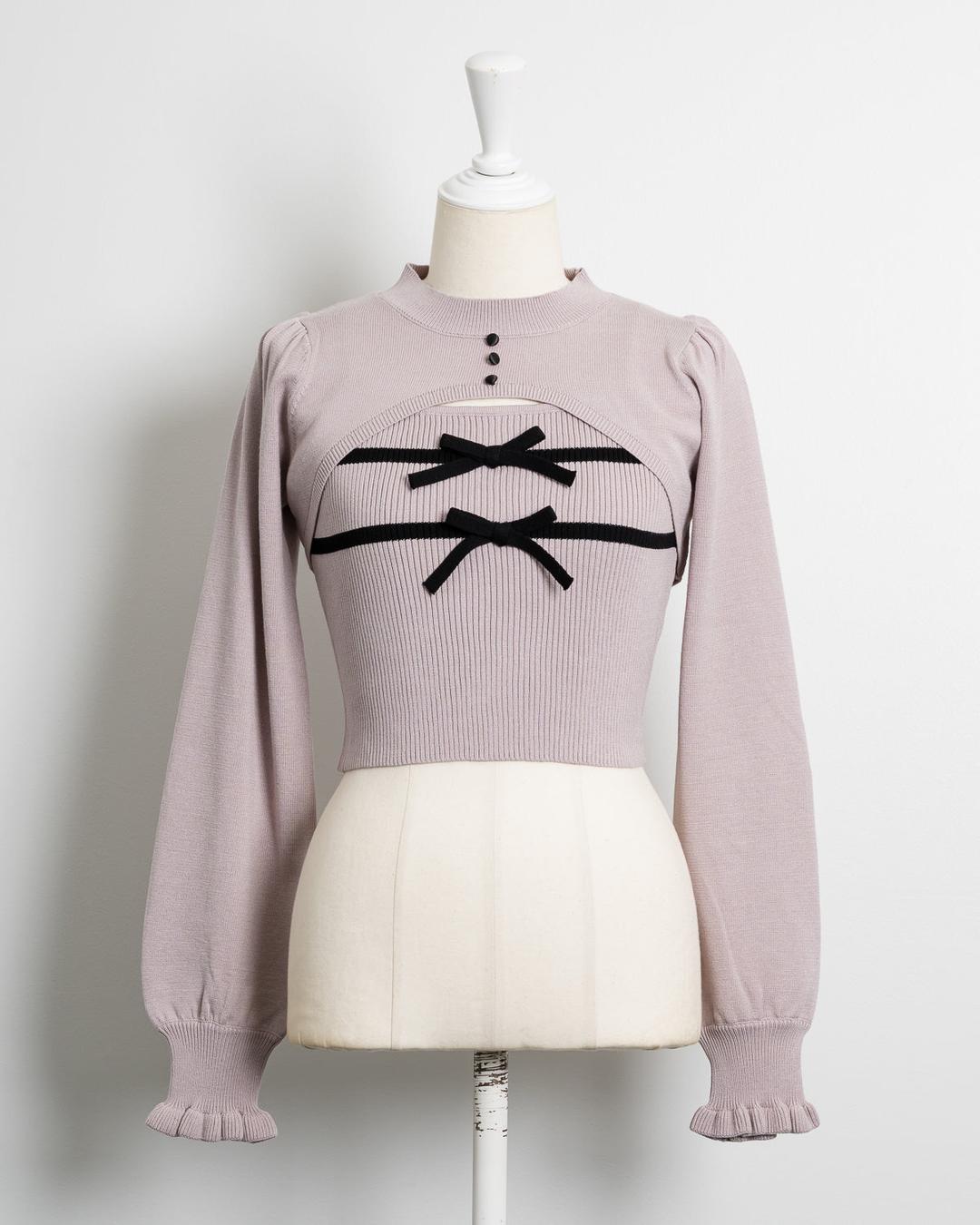 ダブルリボンニットセット