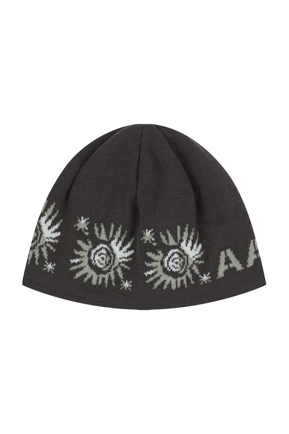 Small Sun Jacquard Beanie (Brown)