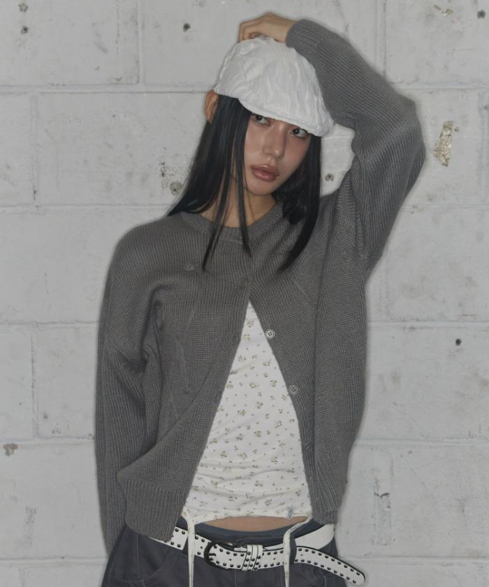 SWALE KNIT CARDIGAN (GRAY) F25ZA007