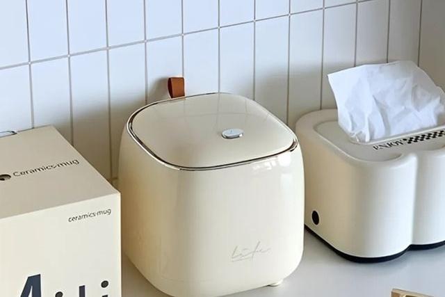 큐브형 인테리어 원터치 미니 휴지통 책상 화장대 쓰레기통 3color