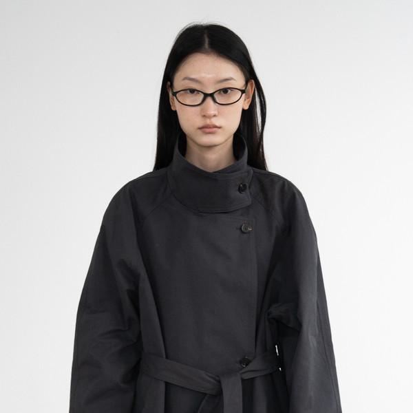 030 Middle Trench Coat (Deep Charcoal)