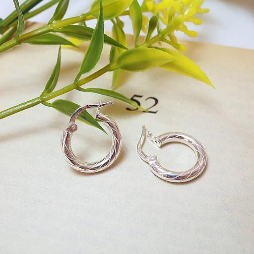 이태리 데일리 원터치 링 귀걸이 실버925