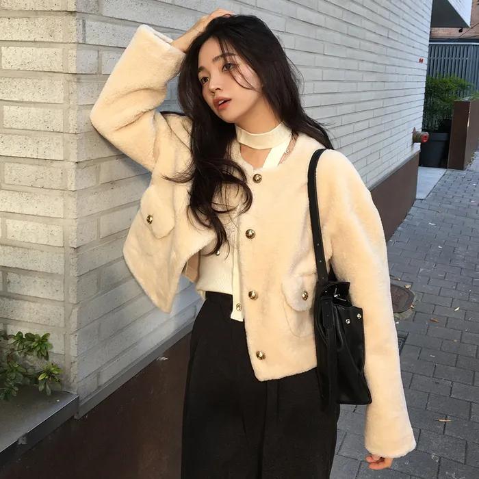 [여울, 한겨레 PICK] 리버시블 페이크 퍼 자켓 라이트베이지 MDJK031LBEIGE