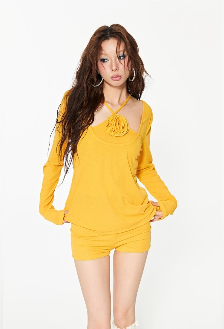 SUNFLOWER SLIM COVER-UP SWIMWEAR SET
