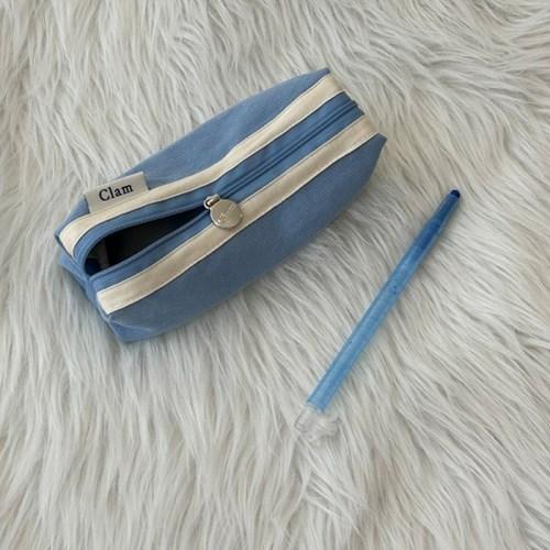 Clam round pencilcase _ Lagy blue