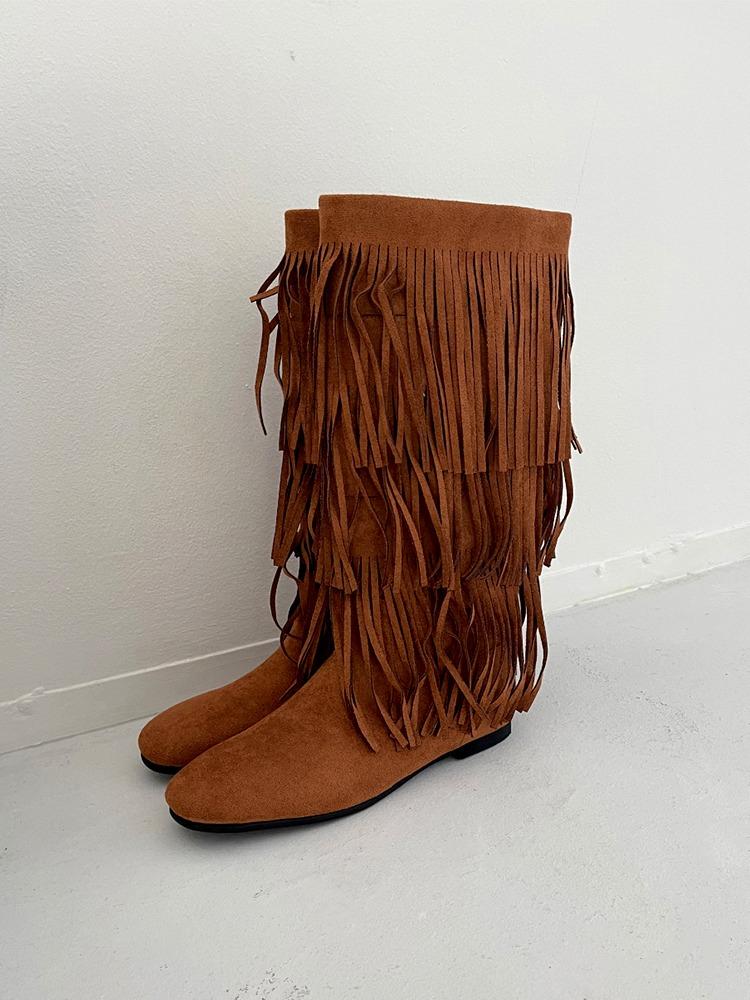 오웰 스웨이드 롱 부츠