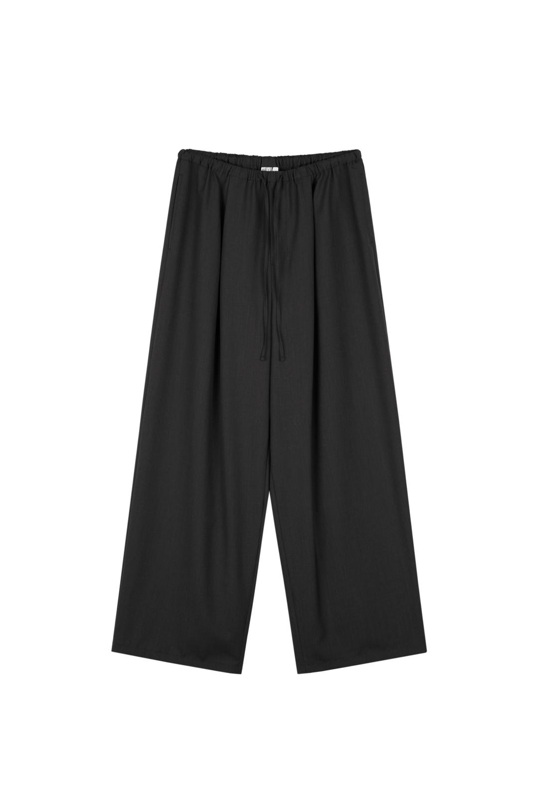 STRING TROUSER PANTS (CHARCOAL)