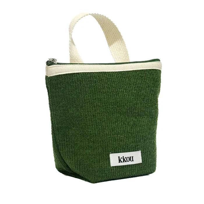 컴팩트 핸들 파우치 (니트 포레스트)