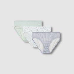 여 코튼 플로럴 힙허거 팬티 3매 (BLUE/ PINK/ BROWN/ GREY)