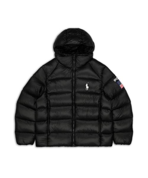 호손 플래그 다운 재킷-블랙