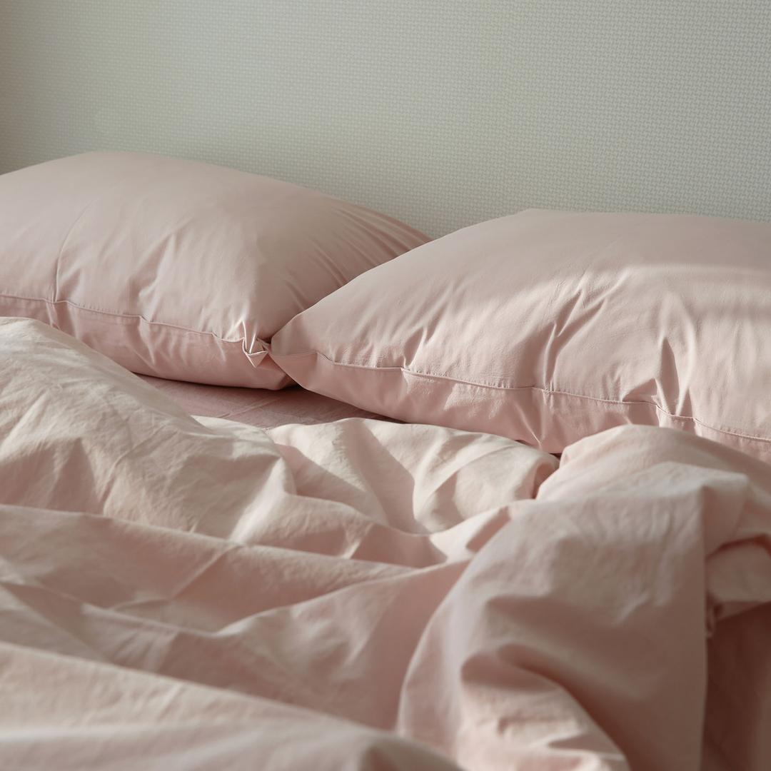 80수 고밀도 바이오워싱 침구 - 라이트핑크