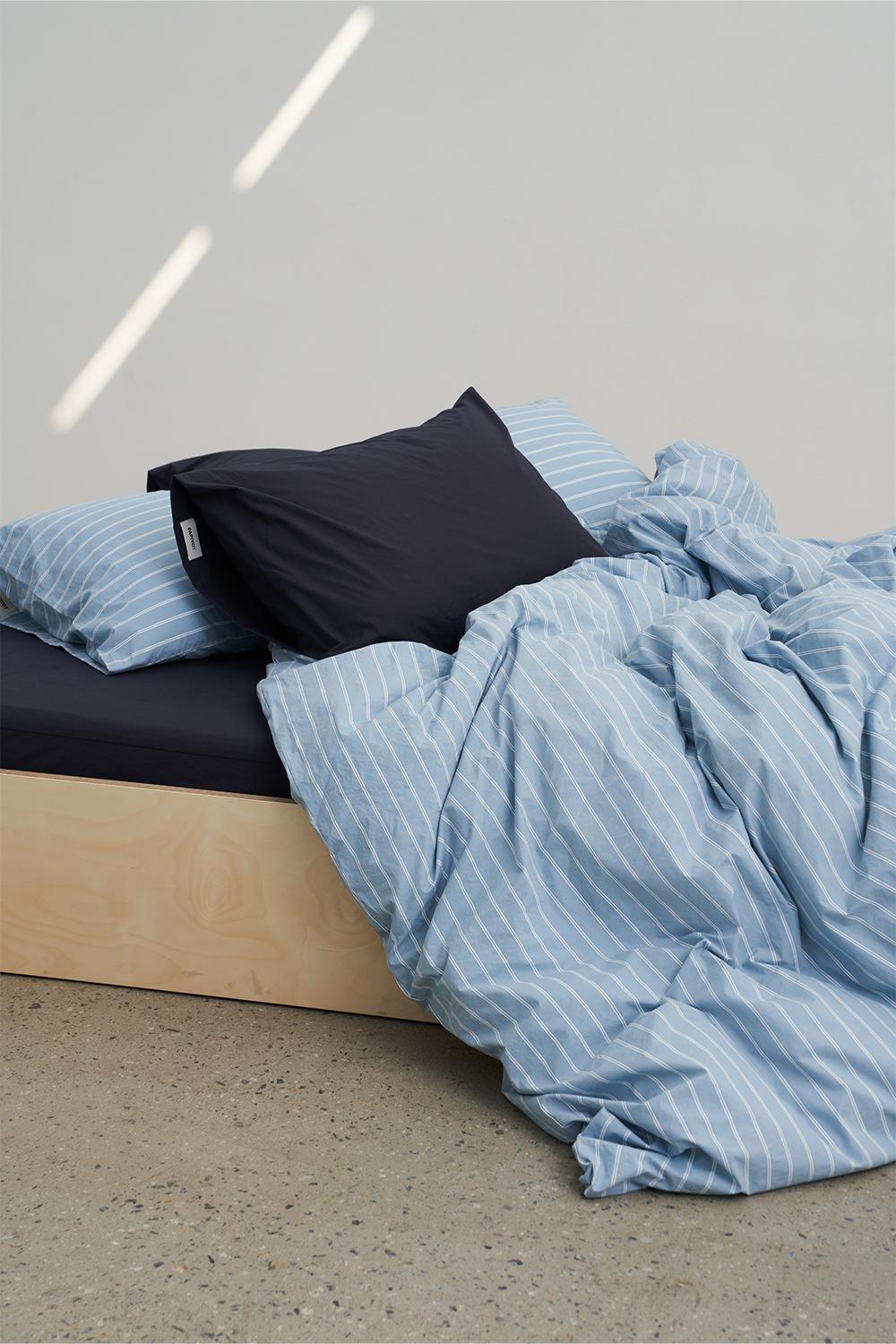 Mystic Gray Stripe Duvet Cover