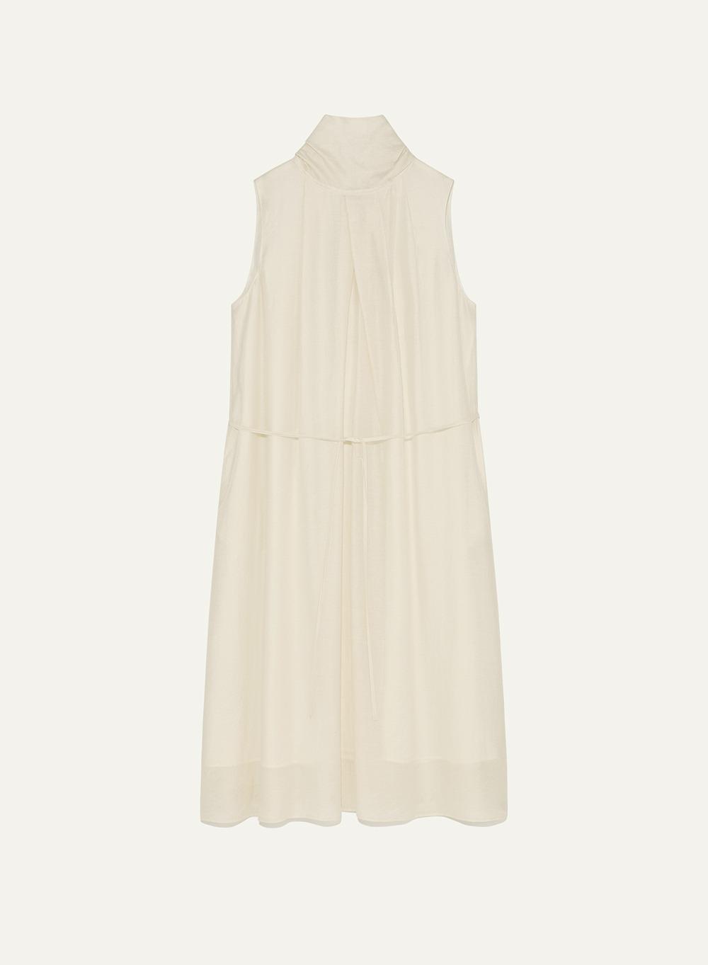 [Re-order] Cecil Scarf Dress Ecru
