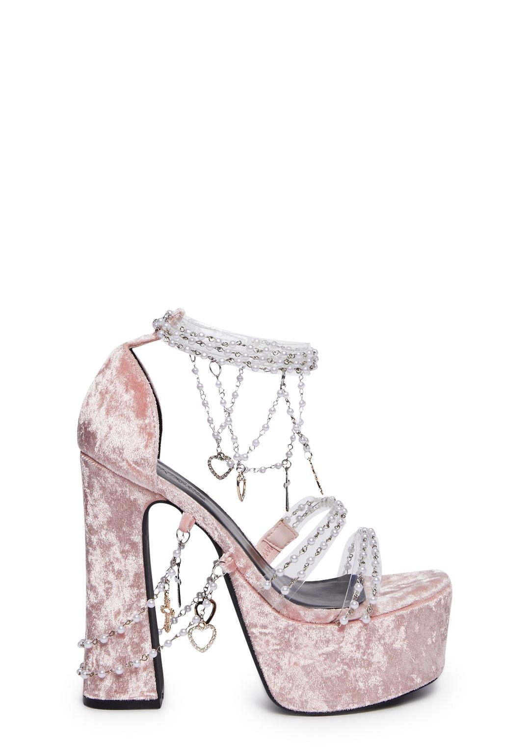 Holy Revelation Platform Heels - Pink - PINK / US 5