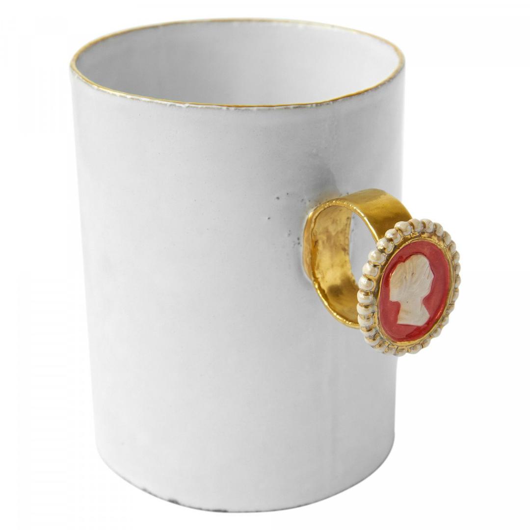 Woman's Head Cameo Ring Cup