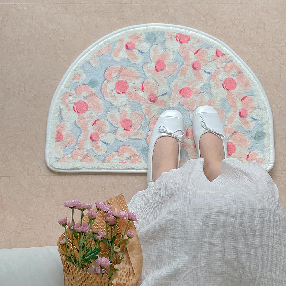 진심디자인 몽슈슈 발매트 2종 거실 방석 카페트 러그 봄 인테리어 감성 소품