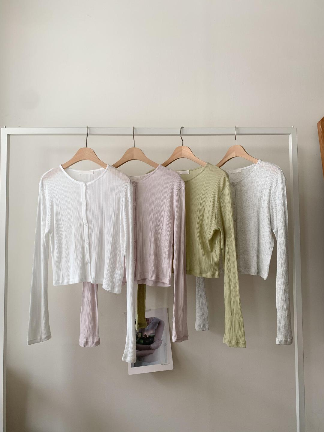 블린느 포이 여리여리 여름 린넨 시스루 가디건 4color