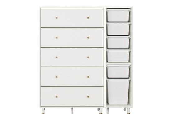 보나 5단 서랍장세트 114cm (다리)