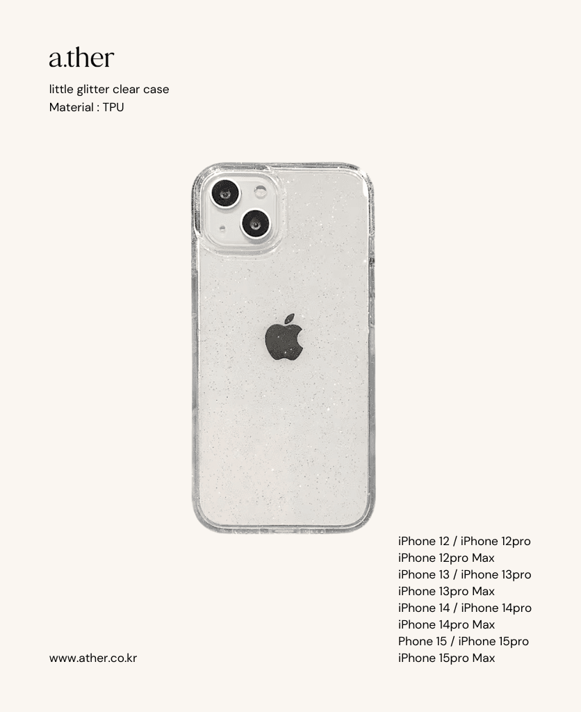 A.P/CASE_Little Glitter Clear iPhone Case