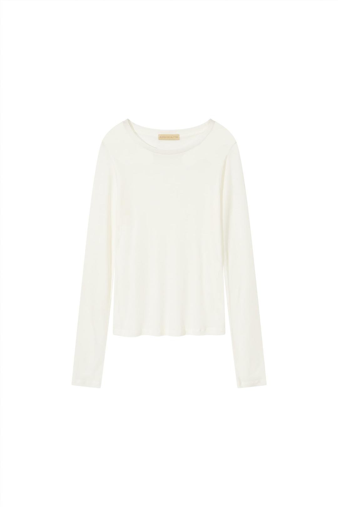 [SLOCO] Soft wool layered tshirt, ivory