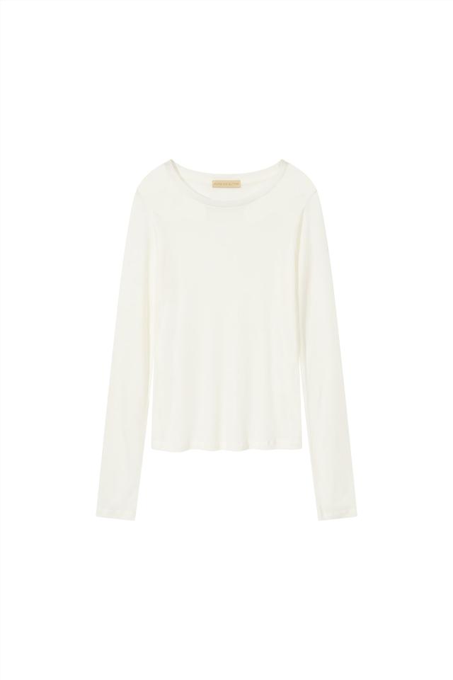 [SLOCO] Soft wool layered tshirt, ivory