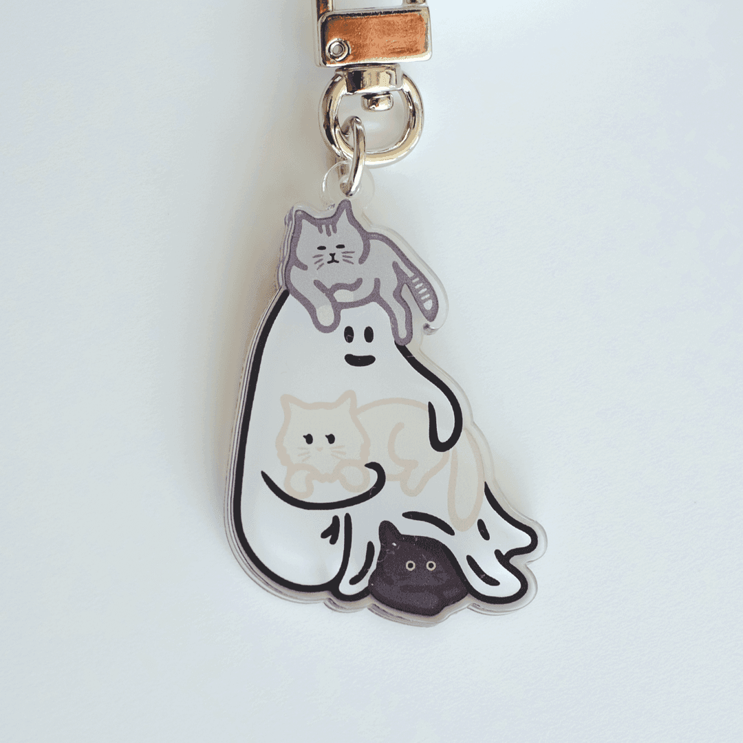 [키링] 유령은 고양이를 좋아해