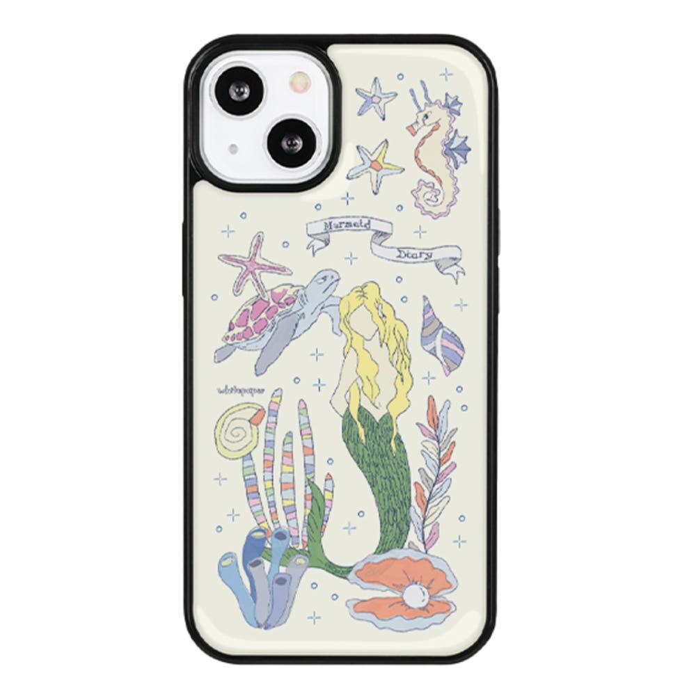 화이트페이퍼 mermaid diary color case 에폭시 범퍼 케이스