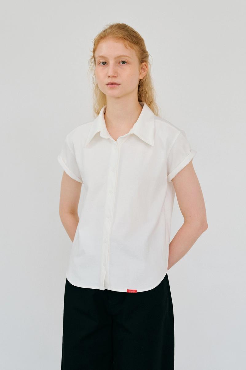 LENUEE - Noah Jersey Short Sleeve Shirt (Ivory)