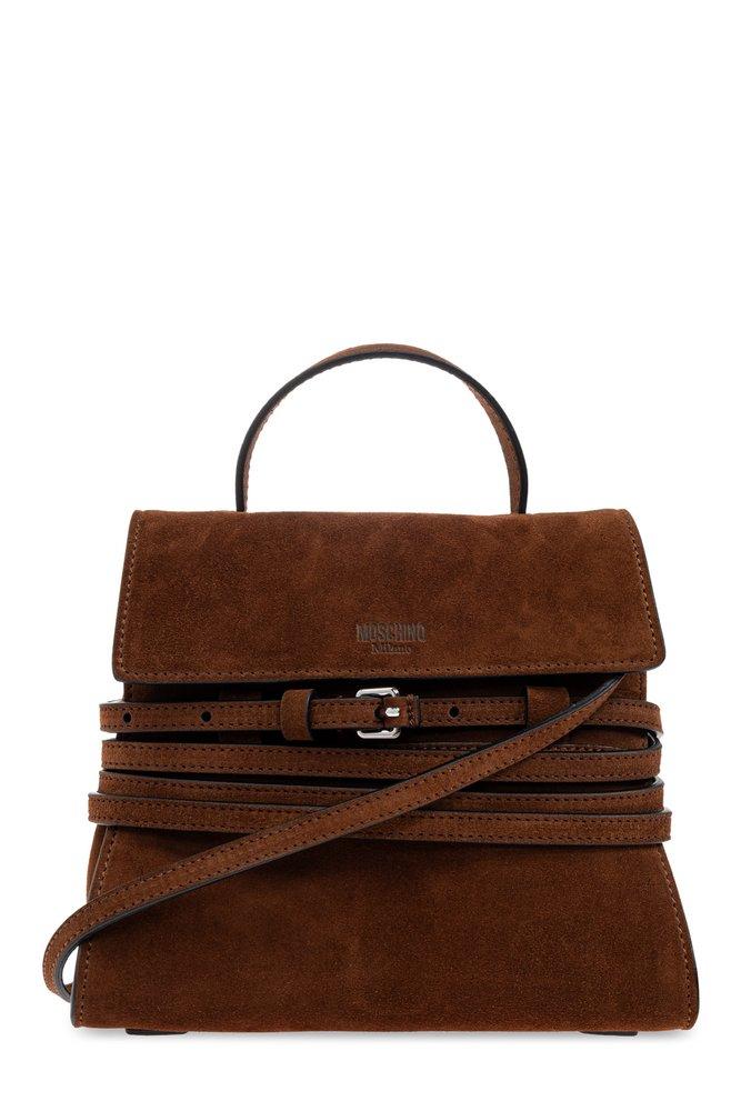 Moschino Tie Me Foldover Top Small Tote Bag