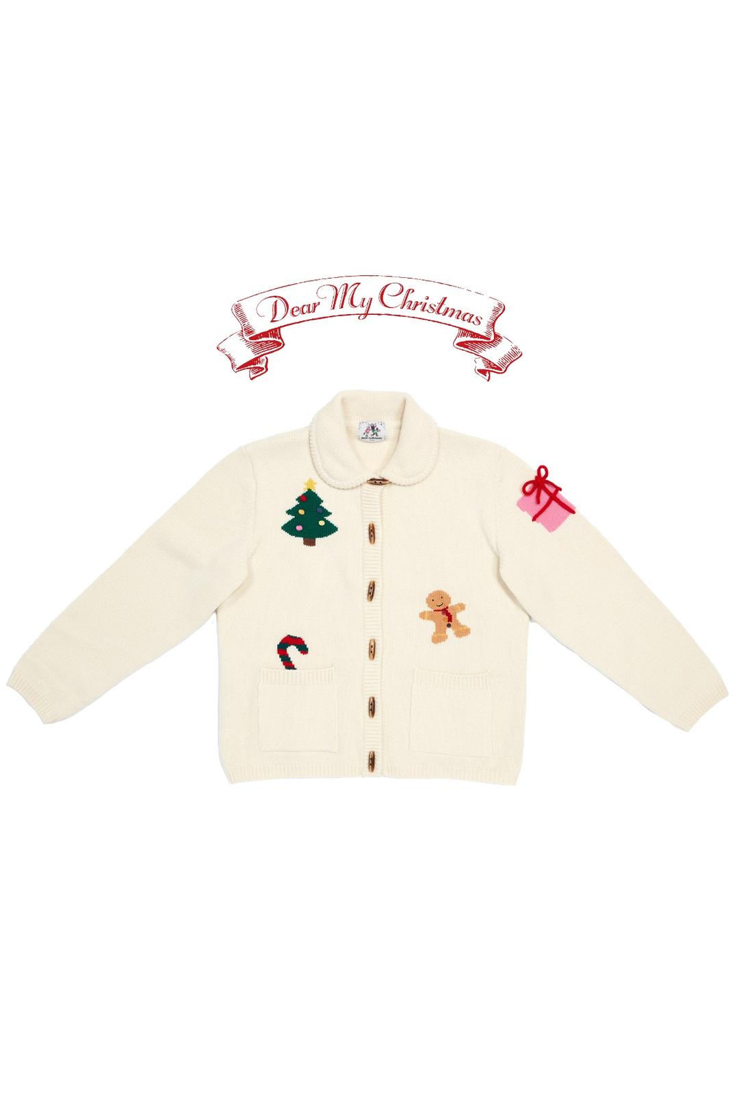 LUCKY CHRISTMAS CARDIGAN (IVORY)