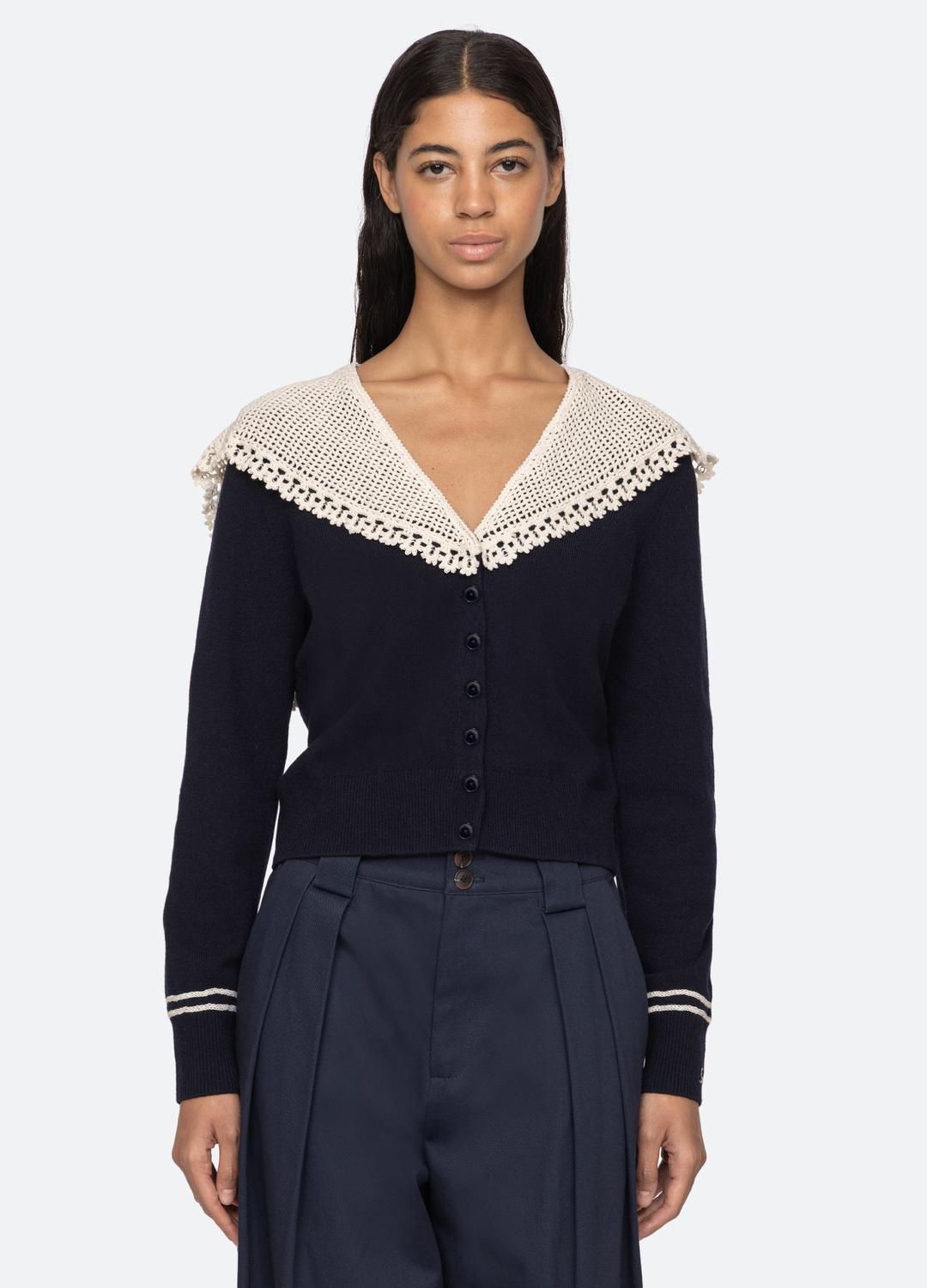 Marie Cardigan - XL / Navy