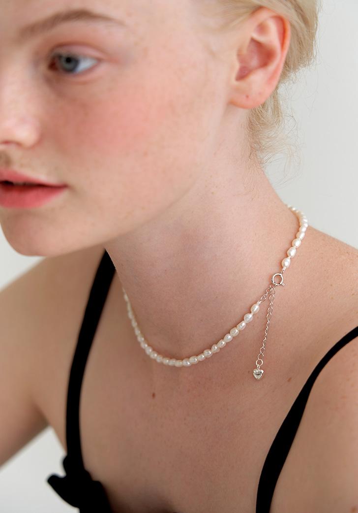 [효연, 슈퍼주니어 동해, 하이라이트 손동운 착용] (Silver 925) smooth pearl necklace (2 colors)