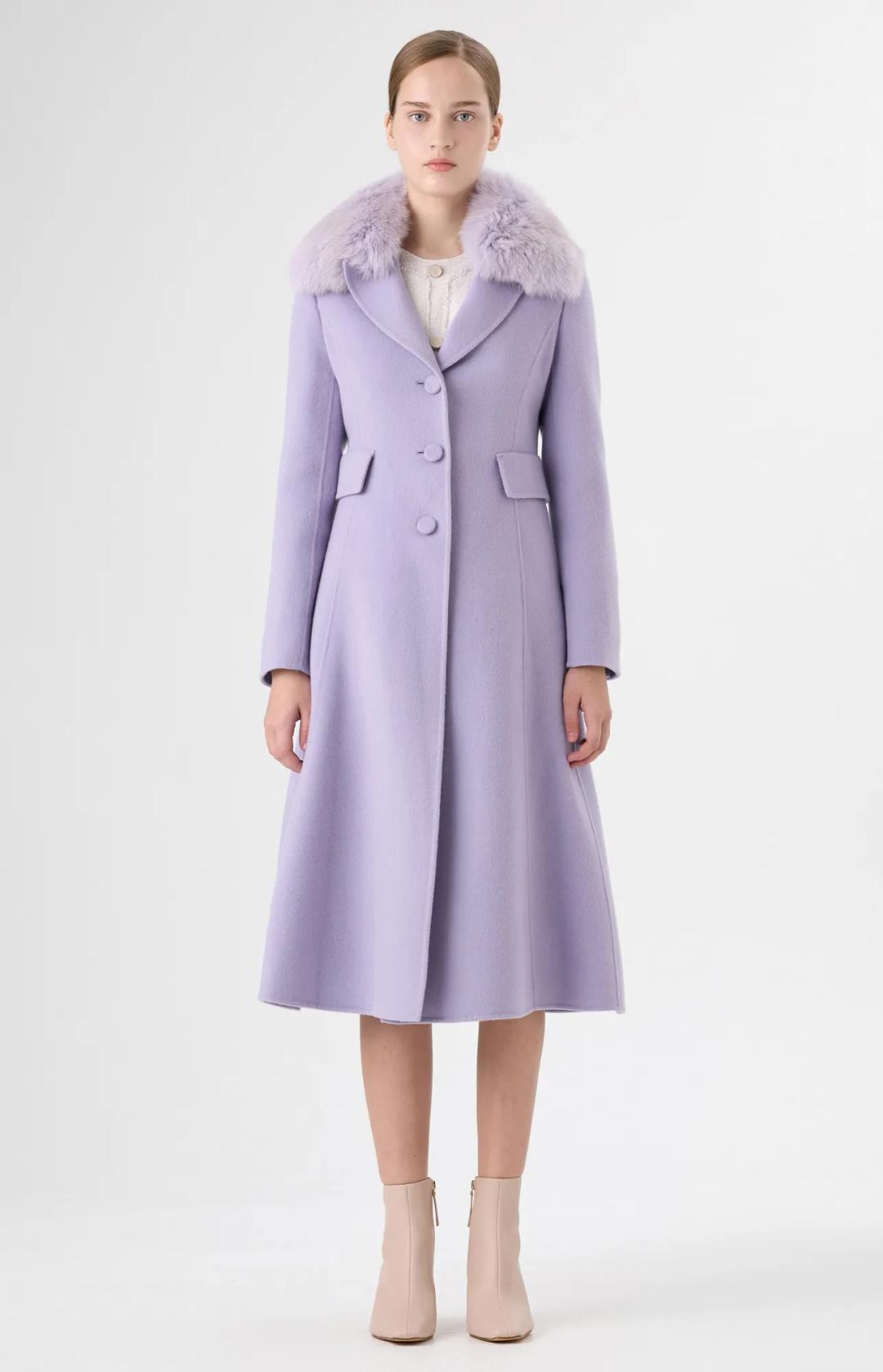 폭스퍼 울 캐시미어 코트