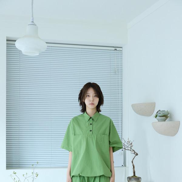 Incised banding trousers / Green