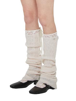 LONG KNIT LEG WARMER_IVORY