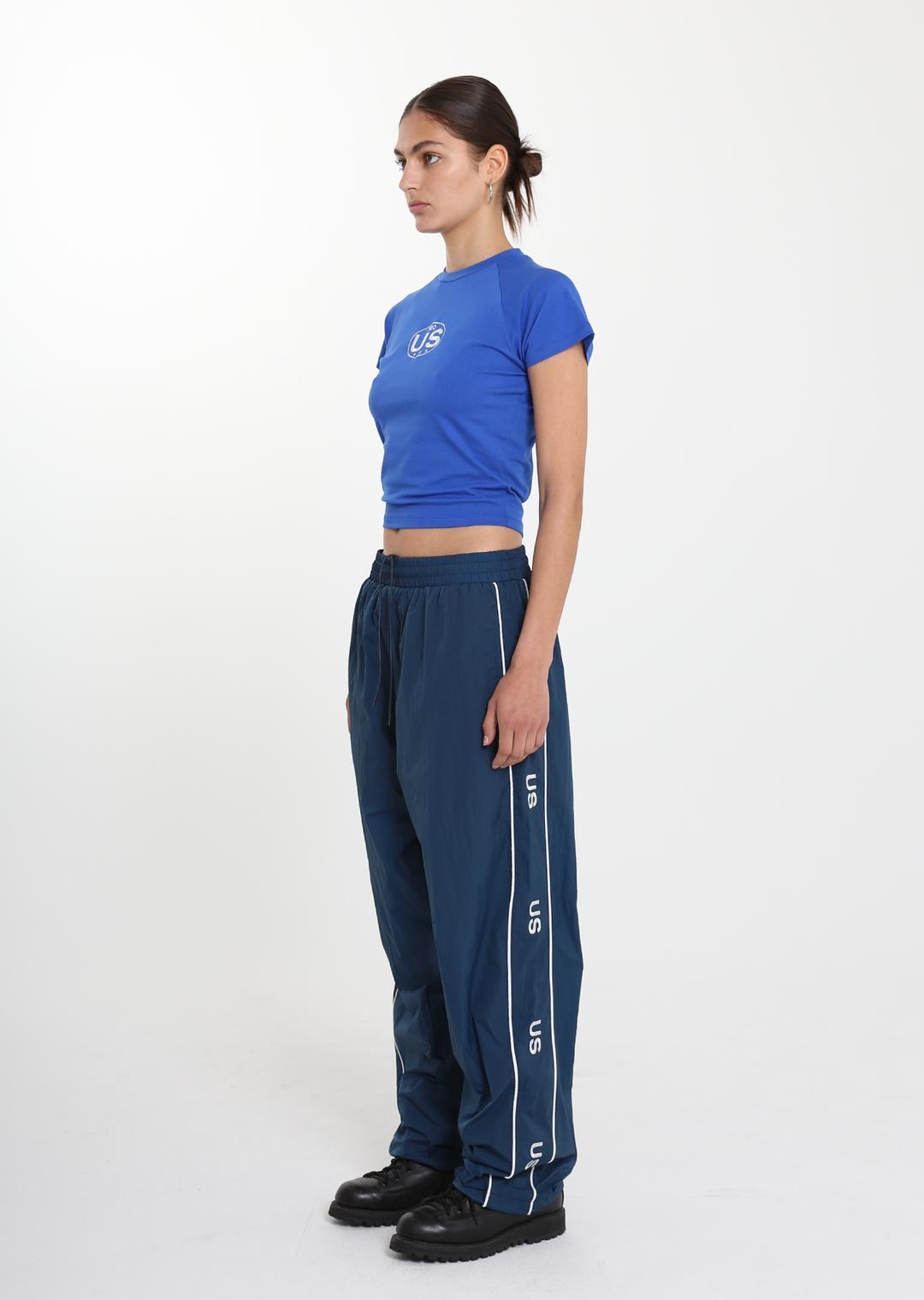 US NYLON TRACK PANTS NAVY