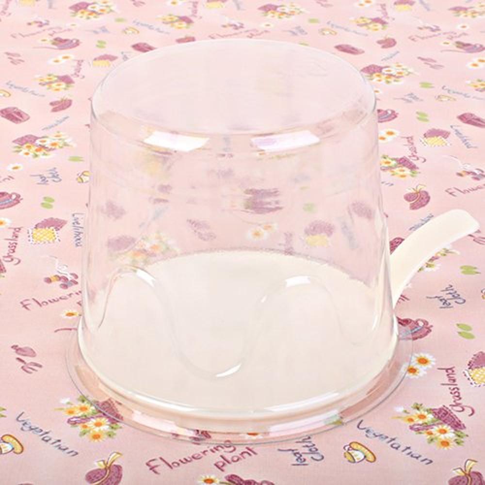 손잡이 조각케익받침&투명뚜껑 (원형 크림색 100x90) 베이킹 포장