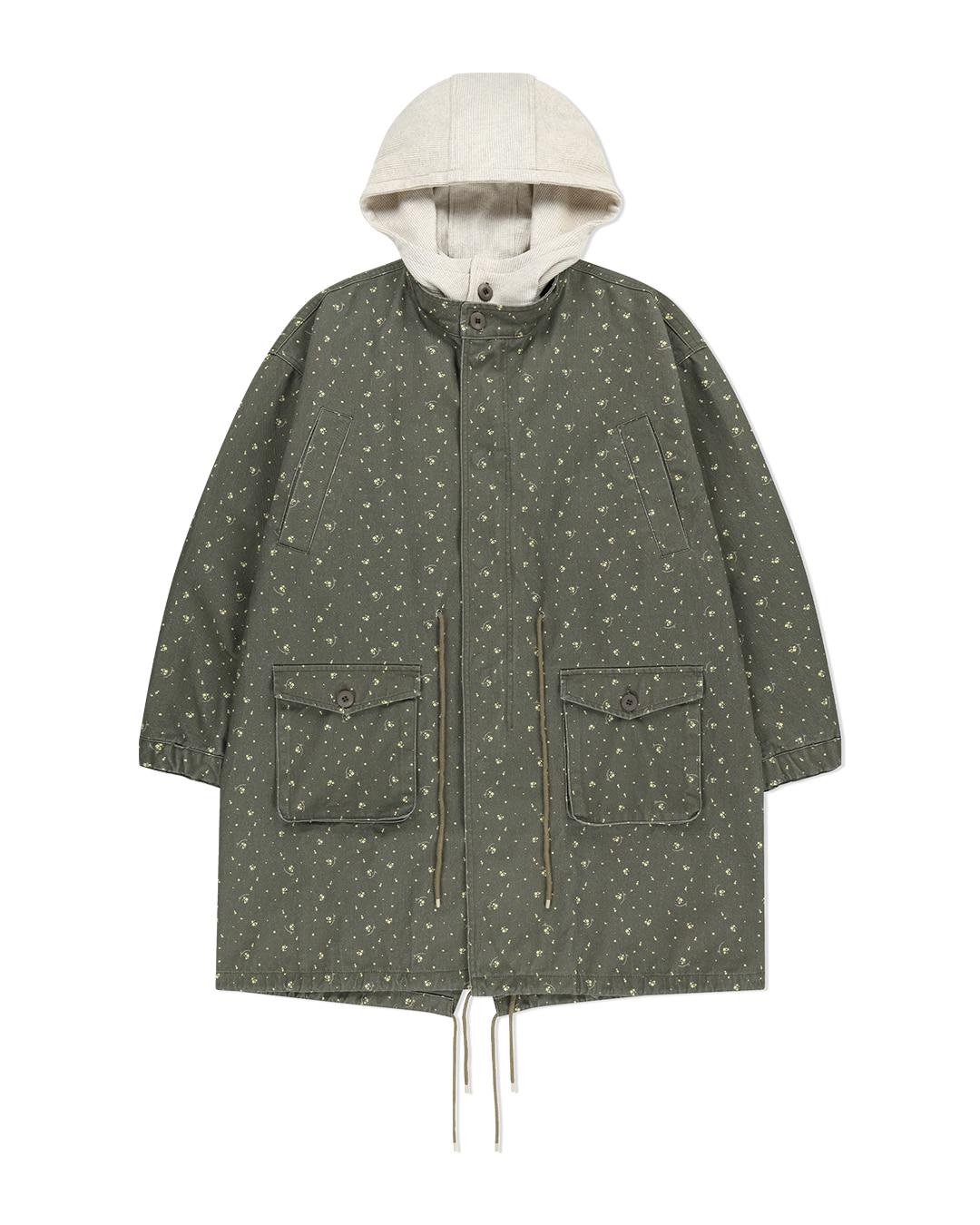 FLORAL FISHTAIL JACKET (KHAKI)